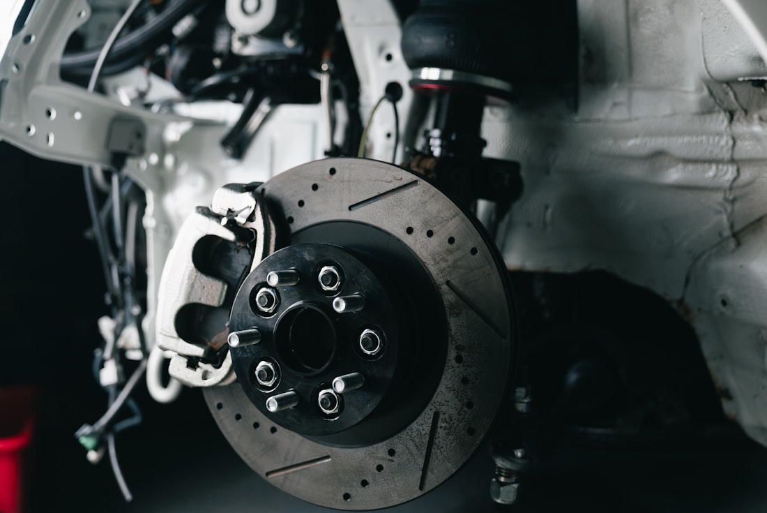 Matched performance parts — a big brake kit — being specced for the build